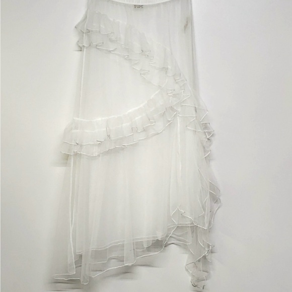 White free people mesh skirt - Picture 1 of 4